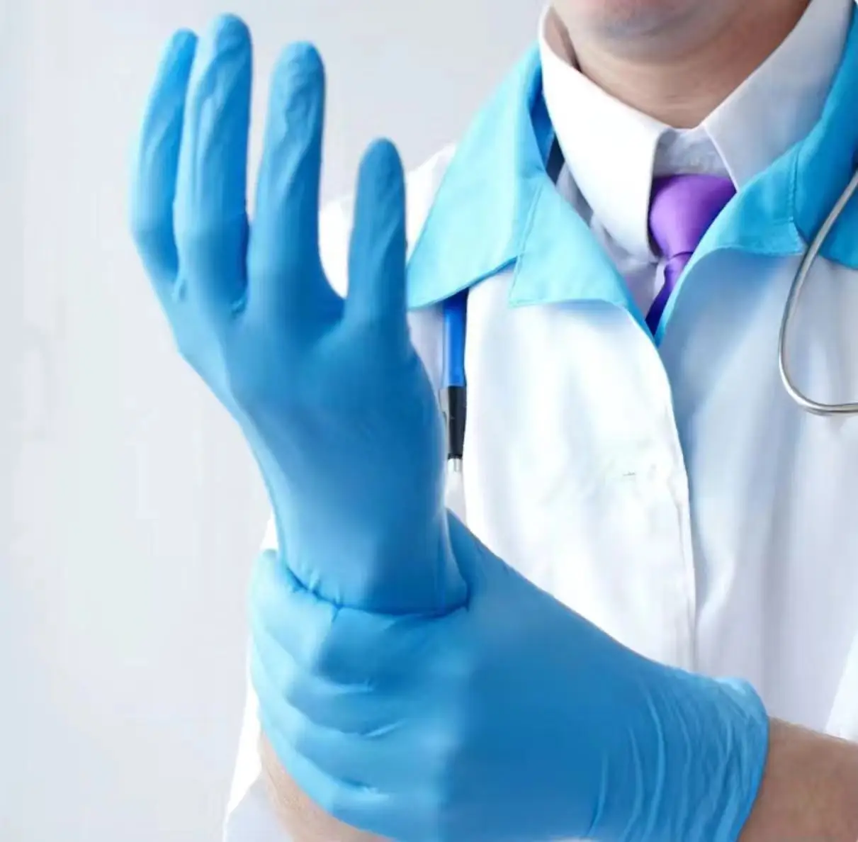 4mil 6mil 8mil Disposable Blue White Black Nitrile Gloves Latex Rubber fingertips Box powder free Texture Free Medical Exam Lab