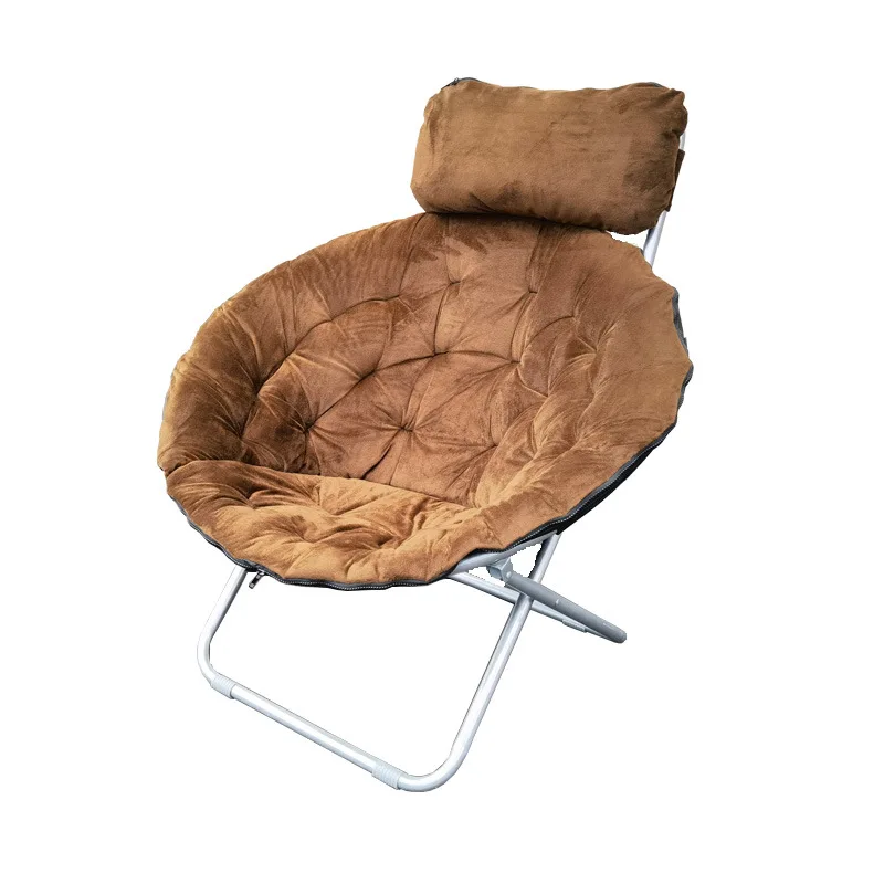 Popular adjustable Moon chair office lunch break folding chair corduroy
