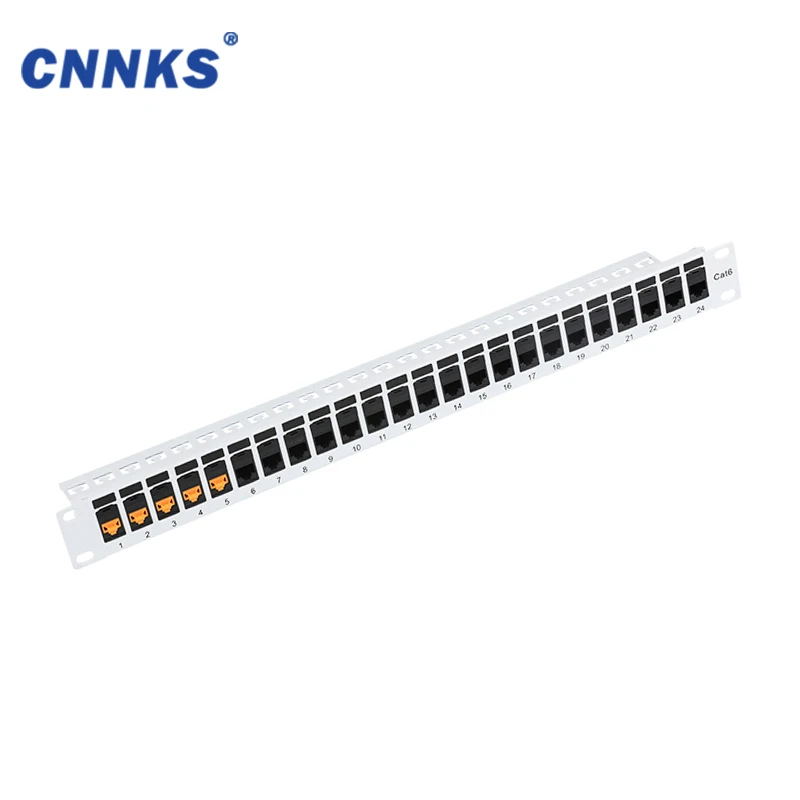 19 дюймов неэкранированный RJ45 патч-панели нагрузка с различными Cat 6a/вывод keystone jack