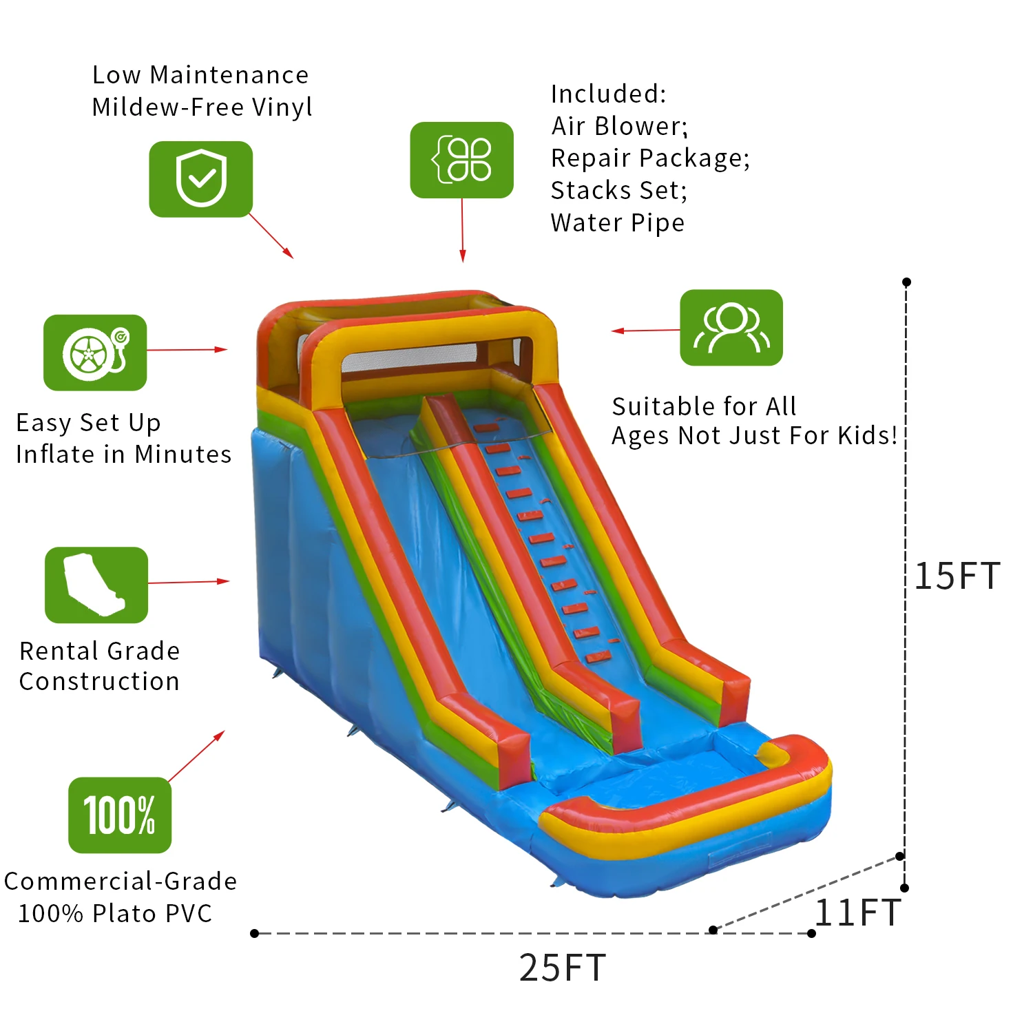 Family Games Inflatable Slide for Fun and Entertainment Customizable inflatable slide off the shelf