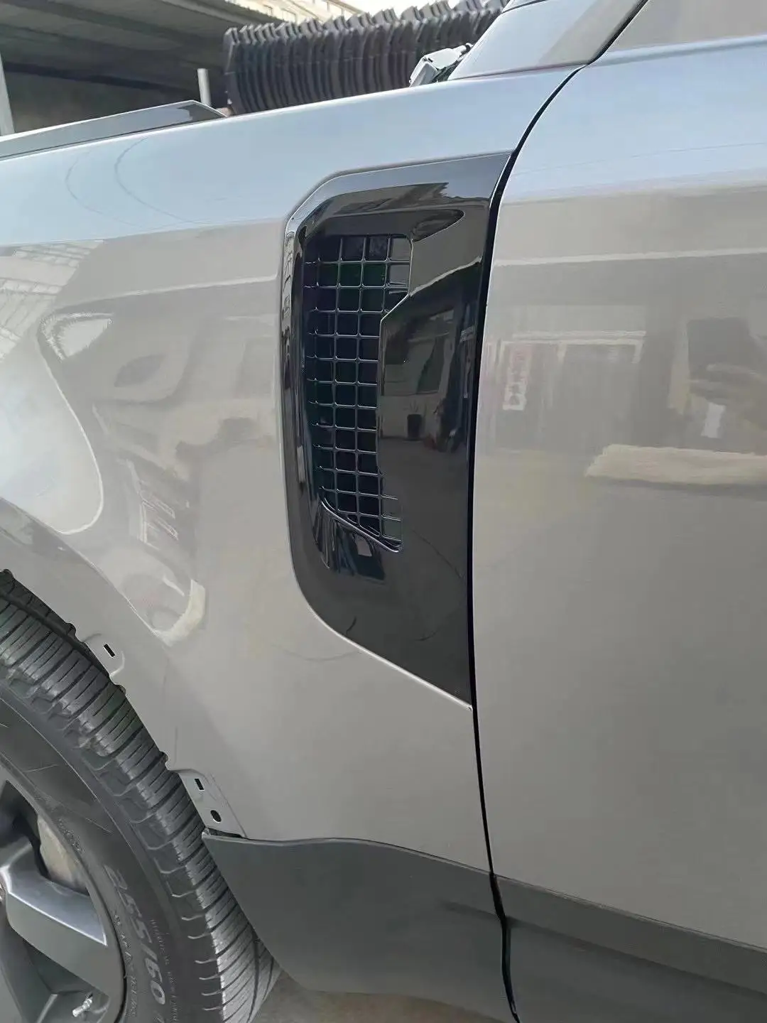 for land rover defender 2021 2022 2023  side trim cover steel  air flow intake scoop vent hood cover air intake vent