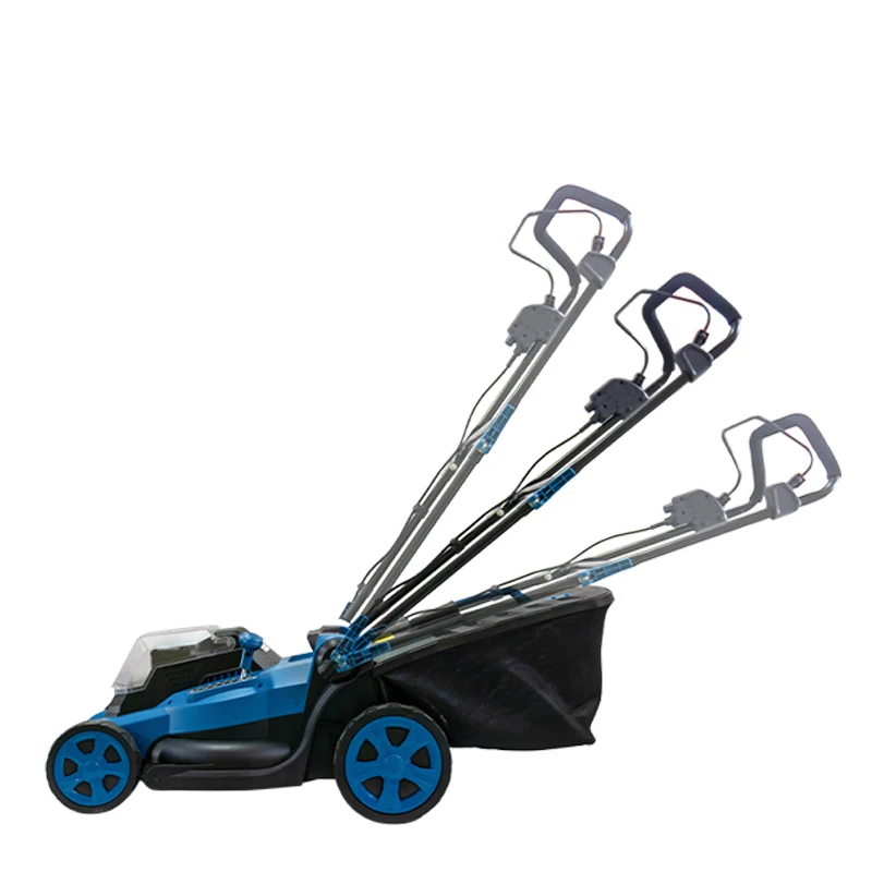 Hand Push Grass Cutter Foldable Electric Push Lawn Mower with Battery and Rapid Charger Included