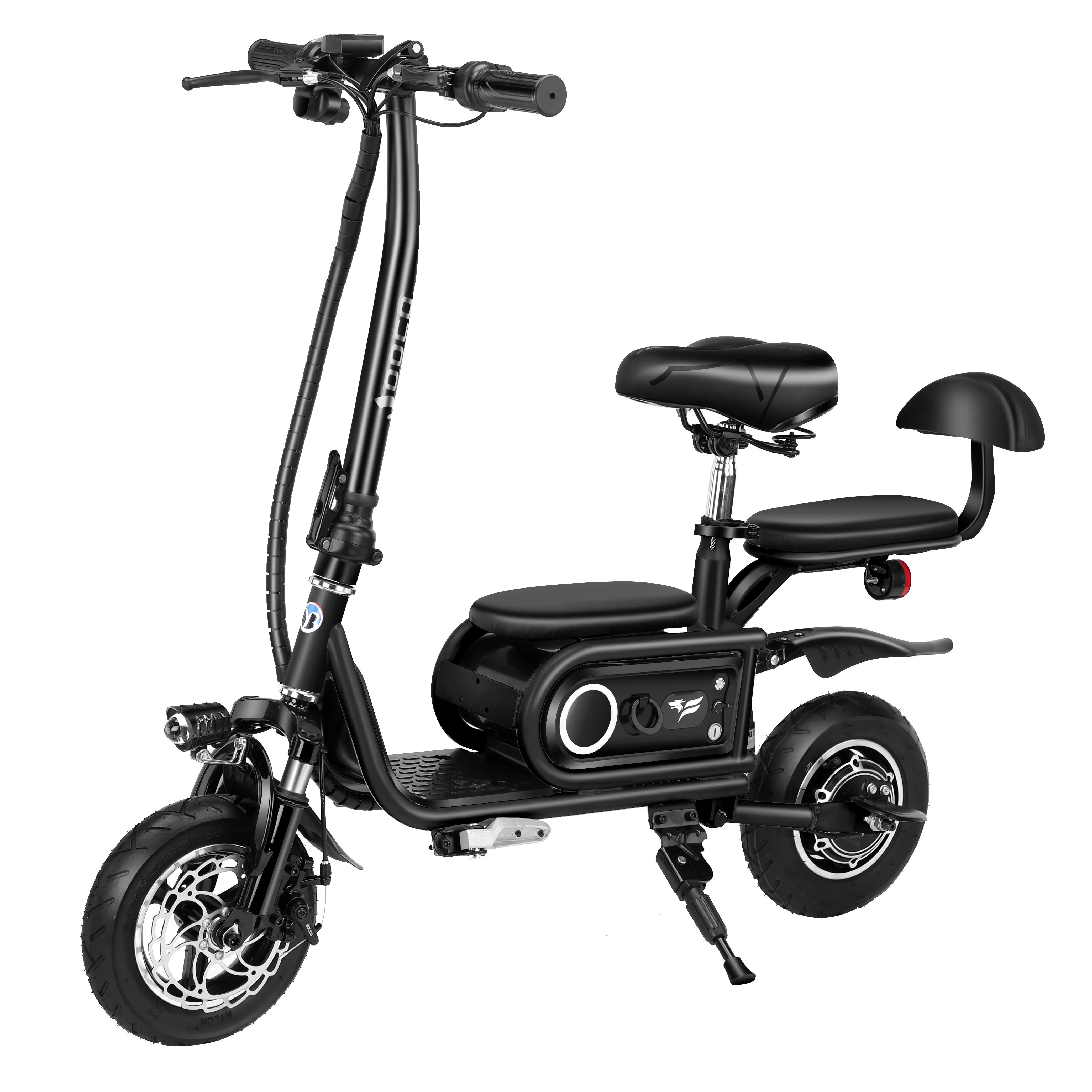 48V 500W 10Ah Mini Electric Bicycle Electric Scooter Bike with Central Motor Aluminum Alloy Frame 36V Lithium Battery for Adults
