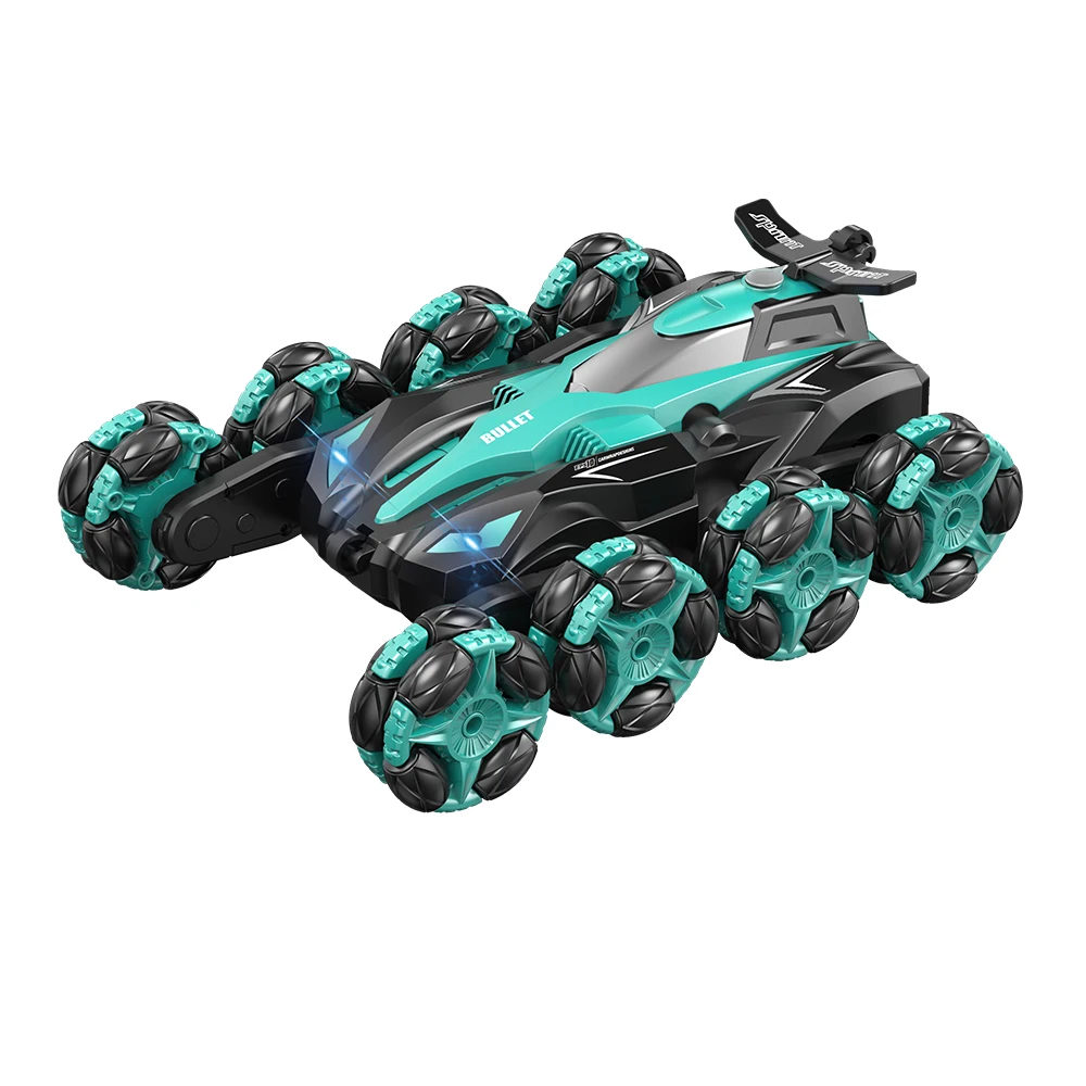 8 Wheel Rc 2.4g Dual Remote Control Racing Car 4wd High Speed Spray Drift 360-Degree Gesture sensing Stunt Children Toys Gifts