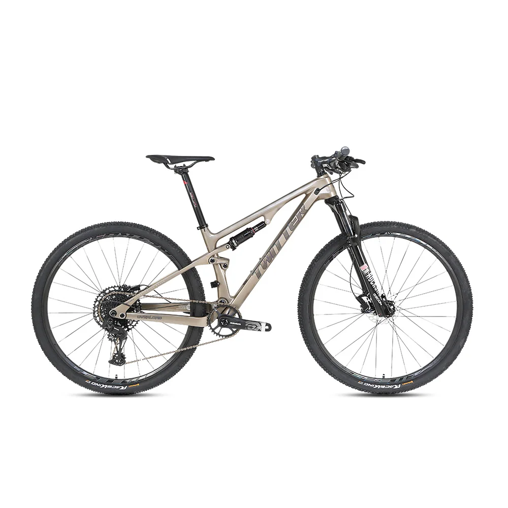 TWITTER OVERLOAD full dual suspension downhill mountain bike with carbon fiber frame