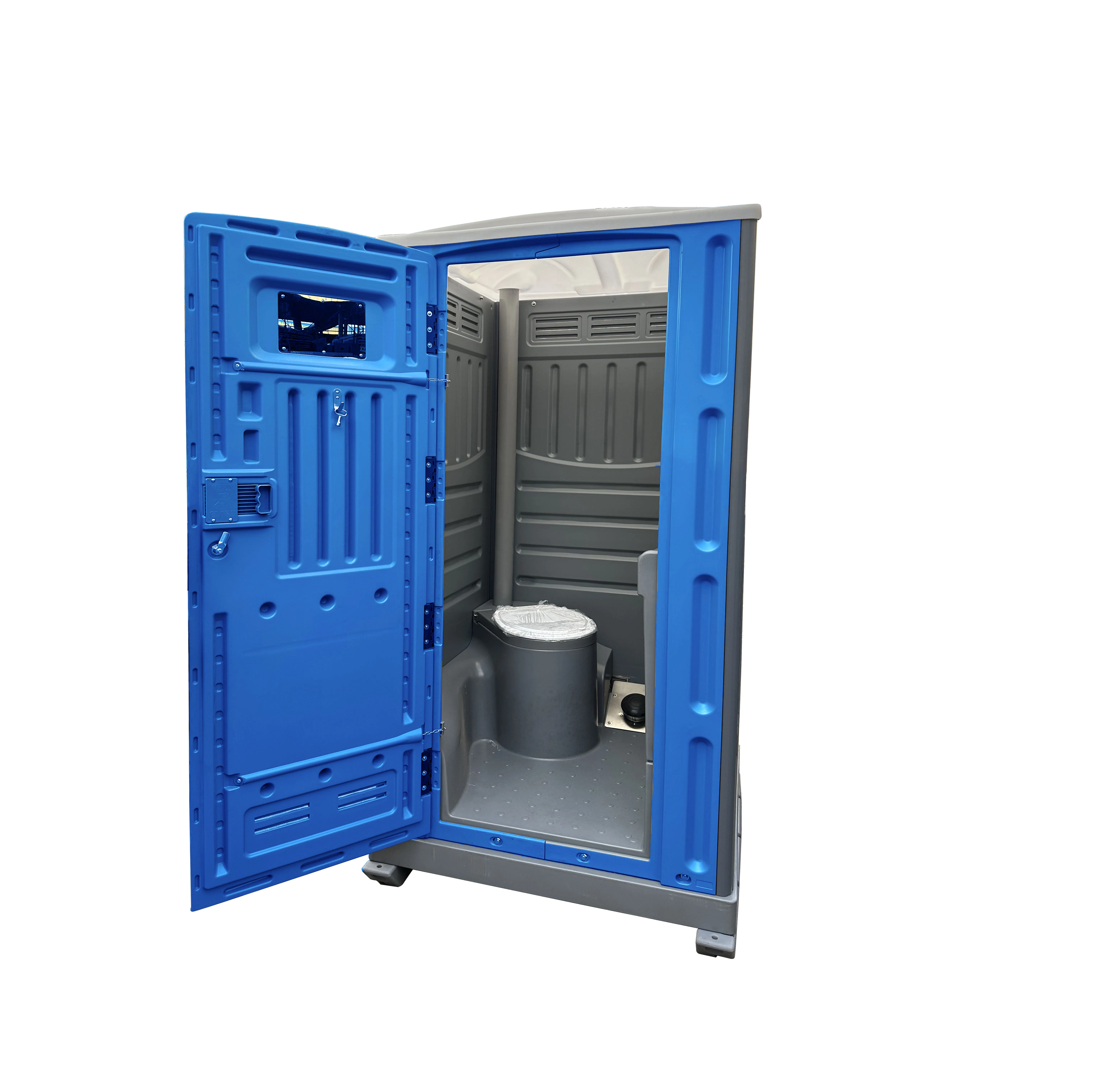 portable wc toilet site toilet units plastic restroom with steel feet skid or HDPE model to choose lifting rings