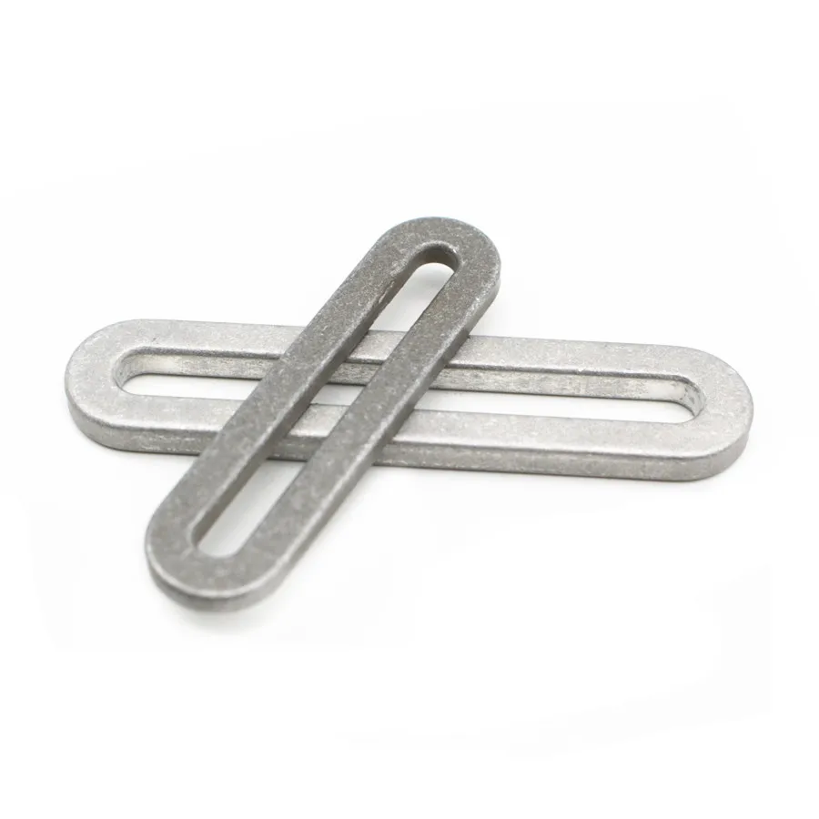 Custom 25mm /38mm/50mm Luggage accessories Inner Width Aluminum Oval Ring Slide Buckle For Webbing Accessories