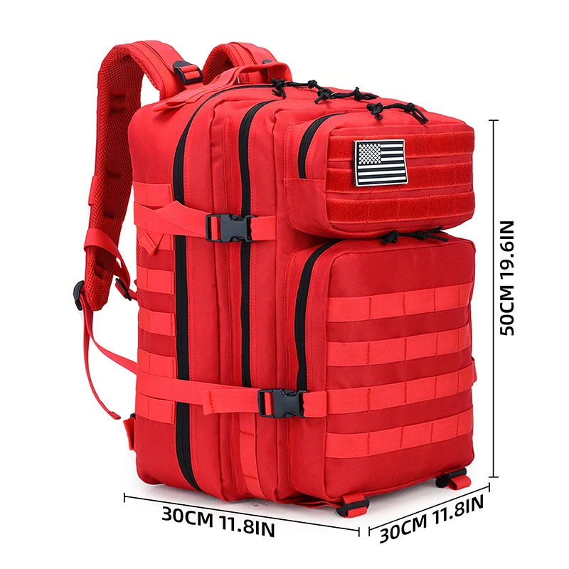 Durable Camouflage Outdoor Survival Camping Hiking Backpacks 45L MOLLE System Tactical Backpack