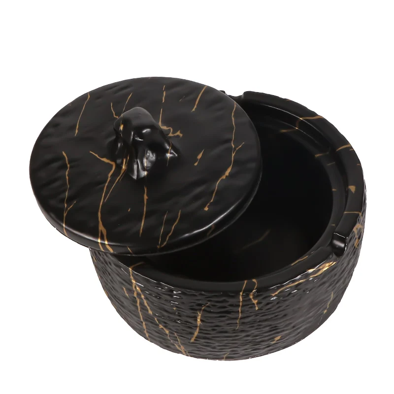 Erliao Factory Wholesale Ceramic Smoking Ashtray Smoking Accessories Home Smoking Ashtray Cigarette Ashtray