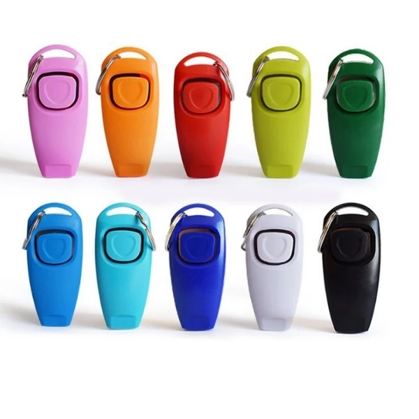 Multi-colors New Arrival Plastic Pet Clicker Dog Training Metal Clicker Sound Stop Barking Training Whistle Dog Toys