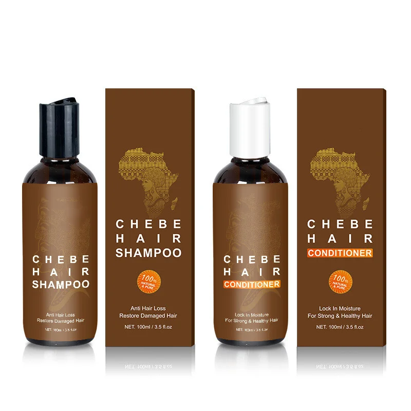 Private Label Organic Chebe Hair Care Set Shampoo And Conditioner Anti Hair Loss Chebe Hair Growth Shampoo