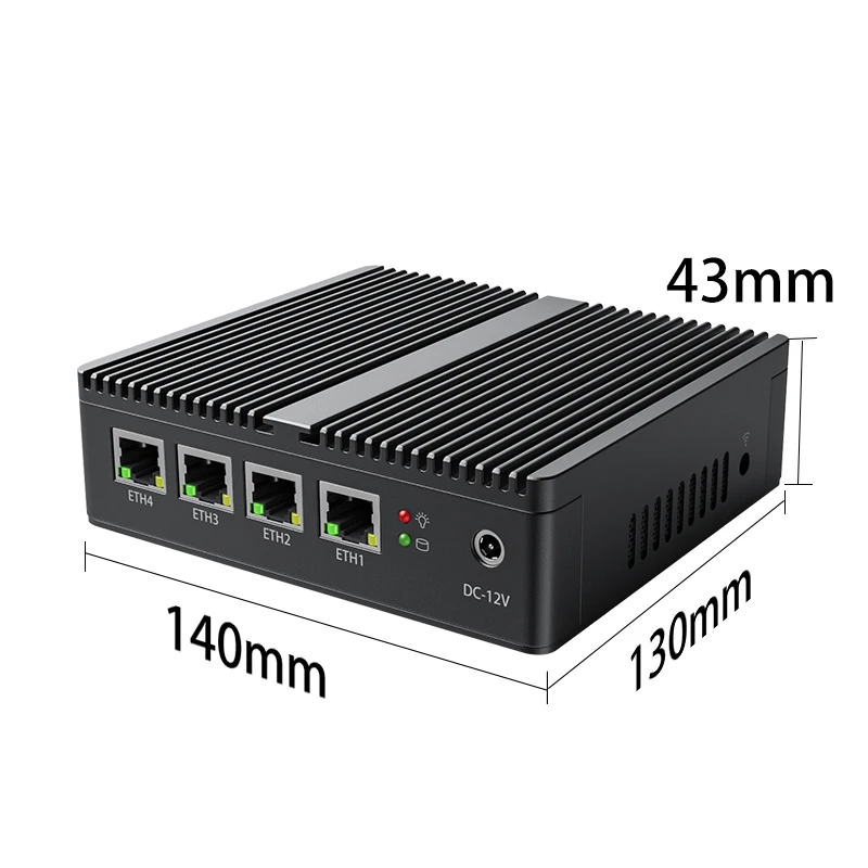 Мини-ПК брандмауэр Pfsense Soft Router In-tel Celeron J1900 J4125 4 * i211 Nics RS232 USB-шлюз аппаратное обеспечение Поддержка VPN