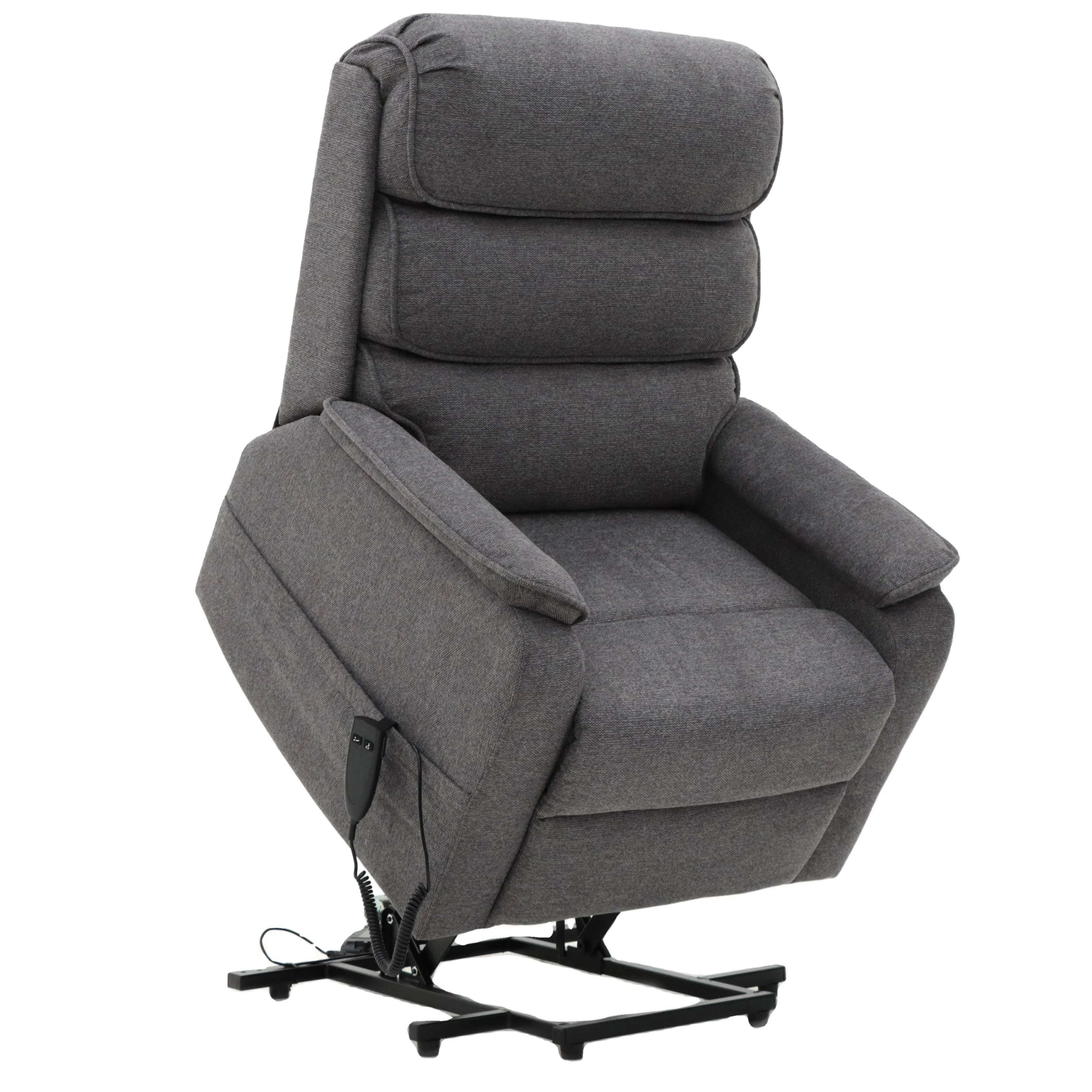 Geeksofa Lazy Boy Riser Recliner Leather Massage And Heating Electric Power Lift Chair  Microfiber Fabric Seat For Living Room