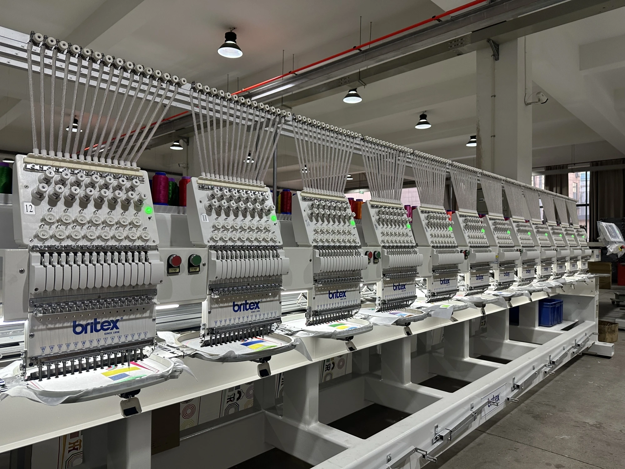 BR-1512 Multi-head computerized embroidery machine for flat,garment ,T-shirt,cap embroidery