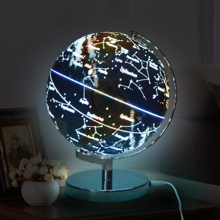 25cm PVC World Globe With LED Light Lamp Globe with LED Light