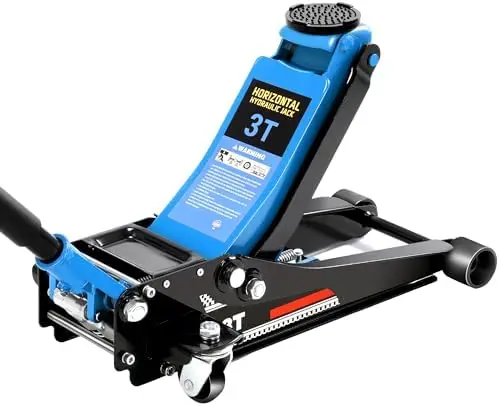 Low Profile Car Jack Hydraulic 3 Ton/6000 LBS Capacity, Lifting Range 2.95 and 18.3 Floor Jack Lift for Cars