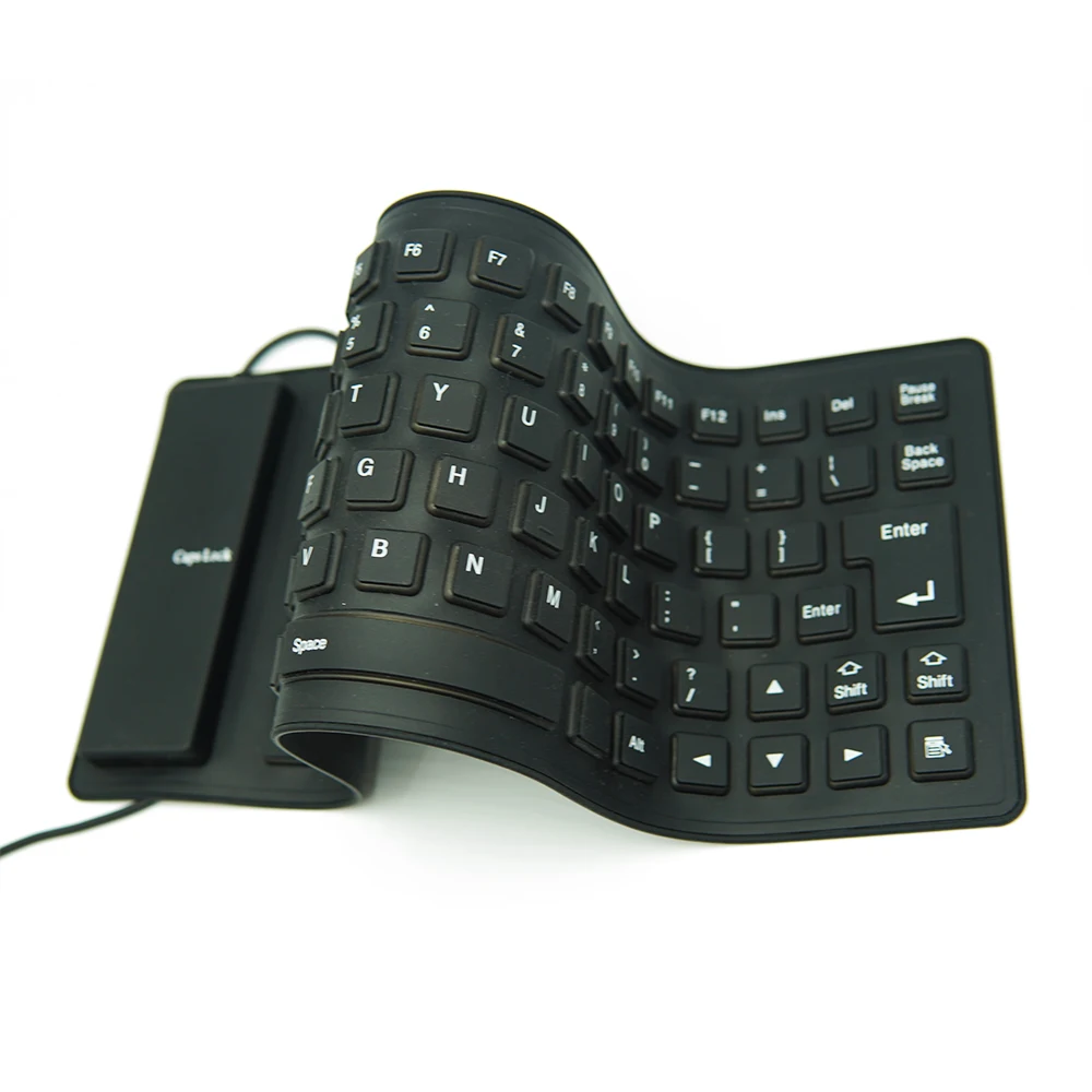 Wholesale Keyboard Silicone Flexible Foldable Waterproof 85/103/109 Keys Keyboard Wired Soft Waterproof for Laptop Tablet