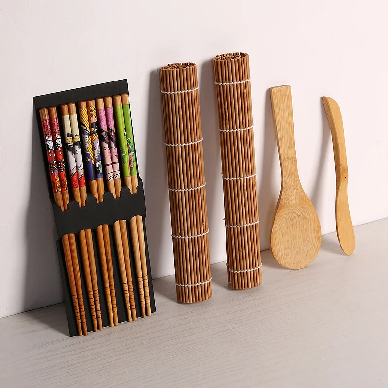ESTICK Sushi Making Kit Plastic Sushi Make Mold and Rice Spatula R with Multiple Shapes Rice Easy Using Sushi Set