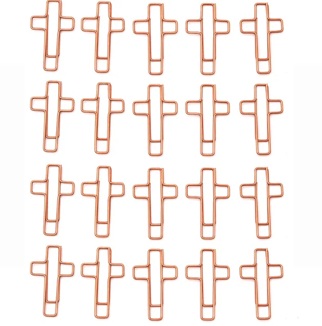 30pcs Cross Bible Shaped Paper Clips for Study Supplies Paperclips