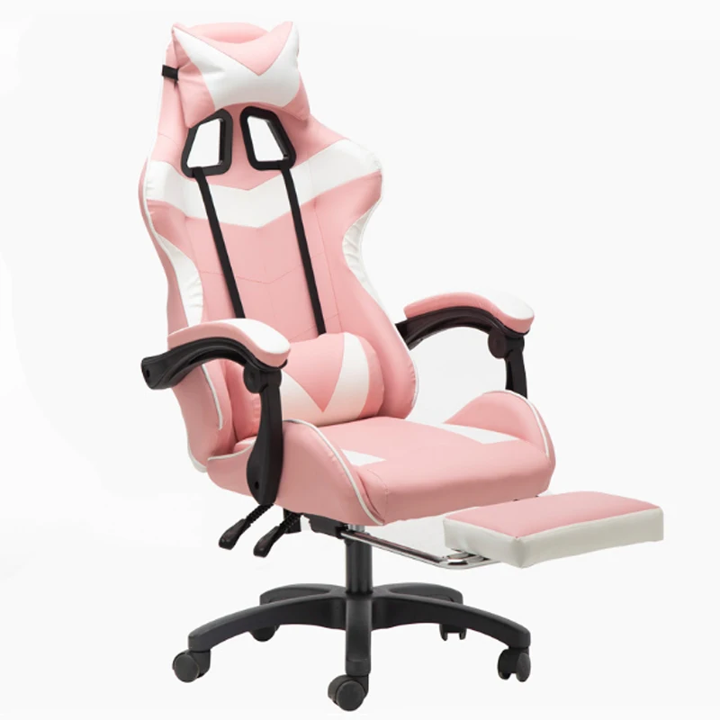 Wholesale fashionable comfortable swivel adjustable pc gaming pink gaming chair