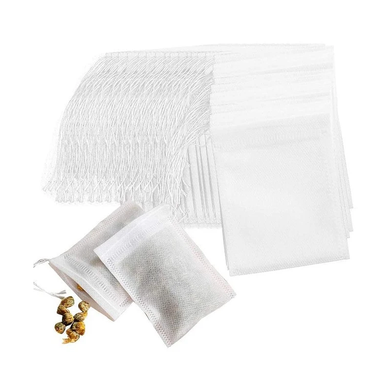 Custom Empty Tea Bag With Logo Tea Filter Pyramid Bag  with Draw Strings