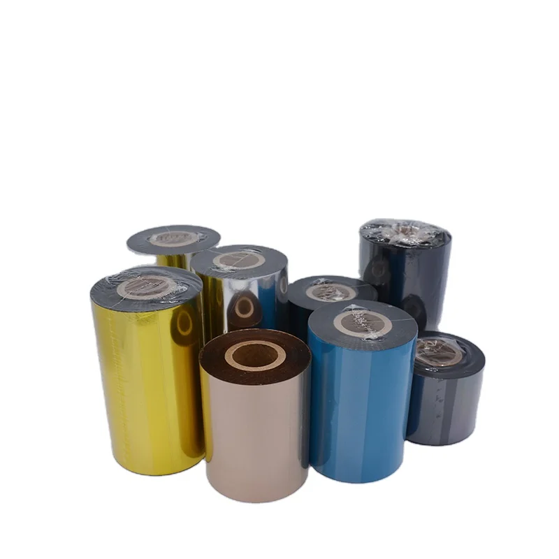 Factory Price Shiny Metallic Gold/Silver Thermal Transfer Ribbon Matt Gold/Silver Barcode Ribbon TTR for Zebra Printer