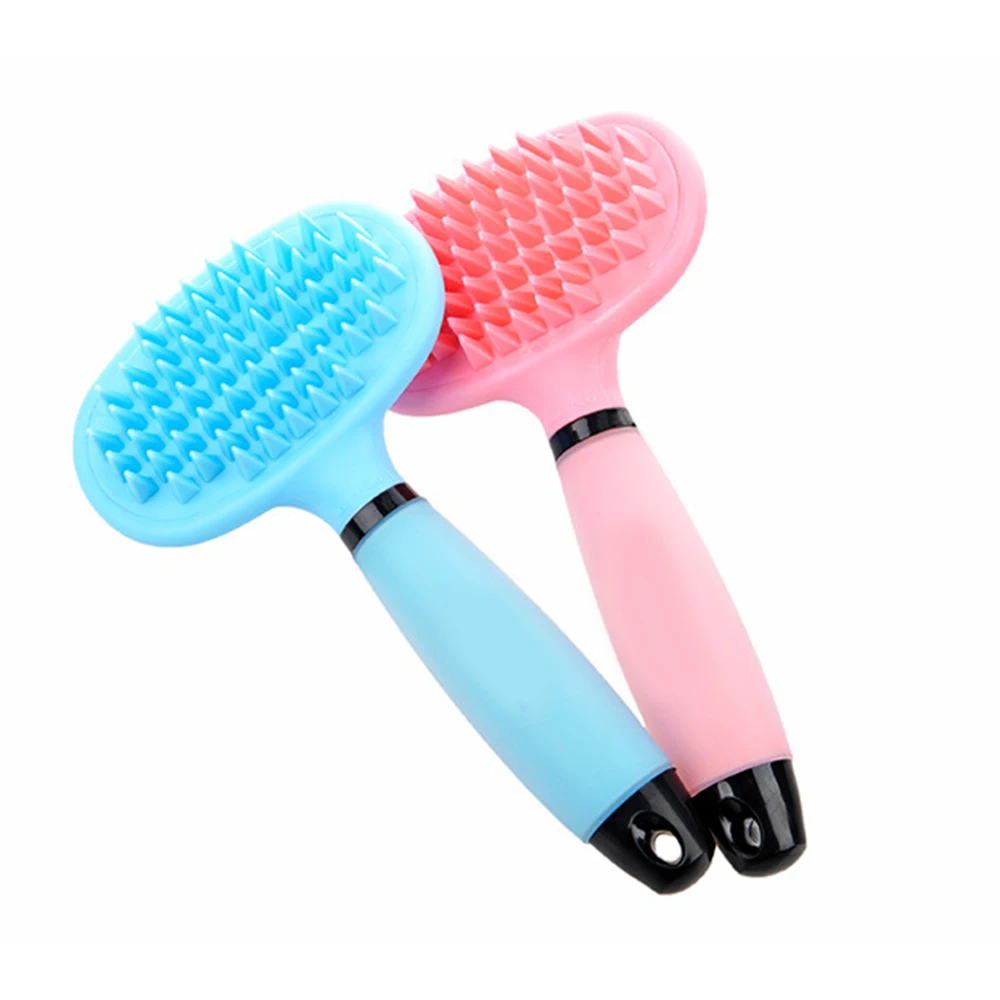 Pet Dog Cat Chien Grooming Hair Remover Fleece Bath Comb Massage Brush Tool Accesorios Para Perro Mascotas Products Accessories