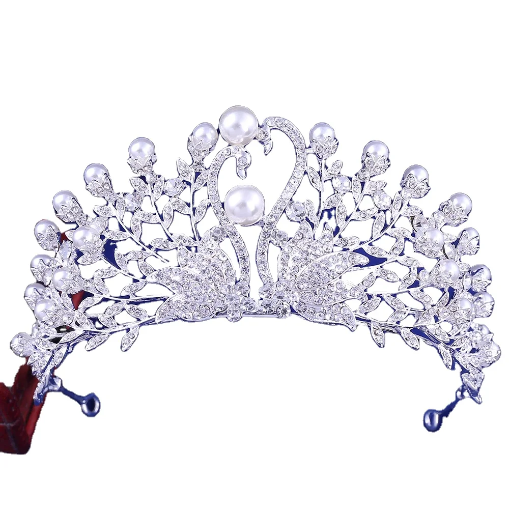 С украшением в виде кристаллов короны и диадемы с расческой Свадебные повязка на голову для девочки или вечеринки по случаю Дня рождения свадьбы выпускного бала Рождество День Святого