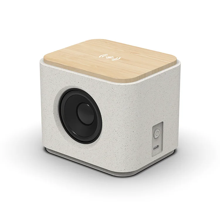 Wooden Audio Mini Music Box Blue Tooth 5.0 Speaker With Diaphragm Wireless Mobile Charger Function