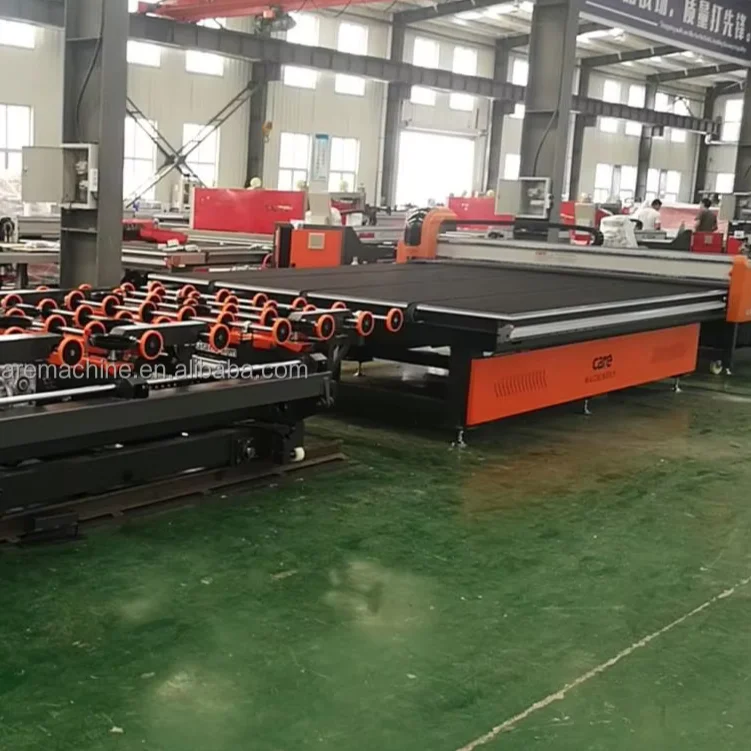 Hot Sales CNC 4228 Big Size Upper Line Glass Cutting Machine Label Printer CE Standard Glass Processing