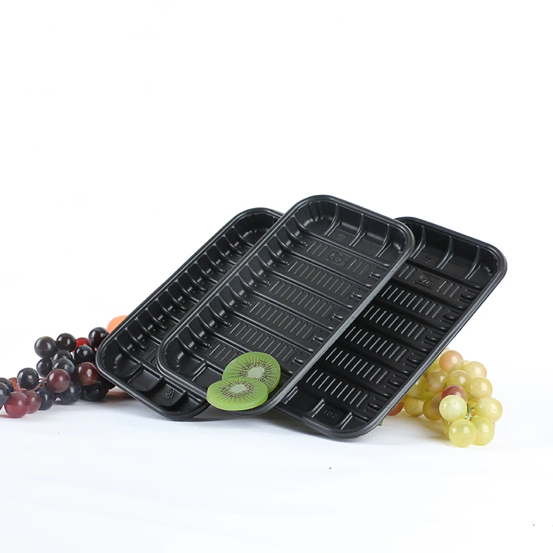 Supermarket fresh poultry meat seafood packaging trays with disposable PP plastic