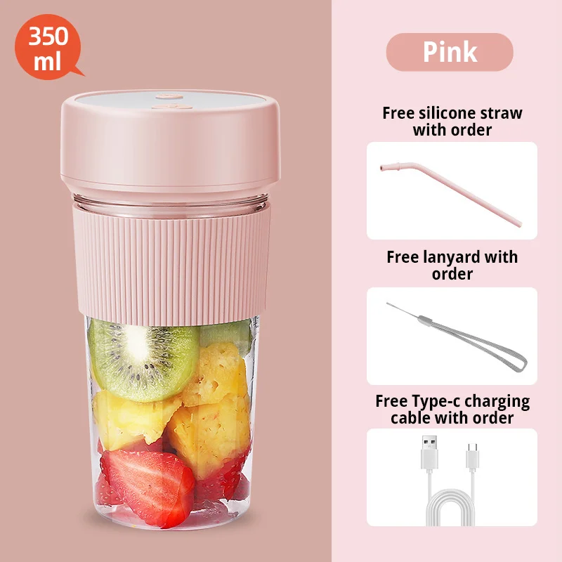 New Arrival USB Rechargeable Portable Fruit Juicer Cup Healthy Mini Battery Powered Juicers Home Juicer Cup