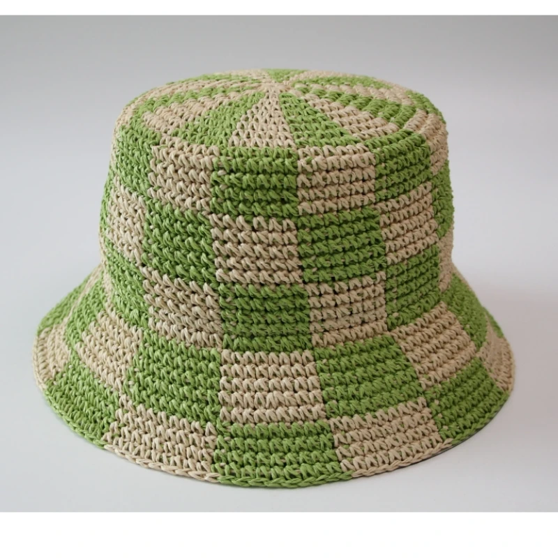 ND006  Handmade Hat Body Wide  Brim  Raffia Straw Hat Bodies Outdoor Beach Sombrero Hats Natural Paper Cap