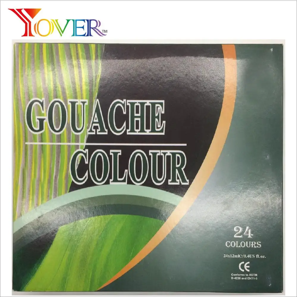 Hot Sale on line 24pcs 12ml Alu Tube Artist Gouache Paint Set