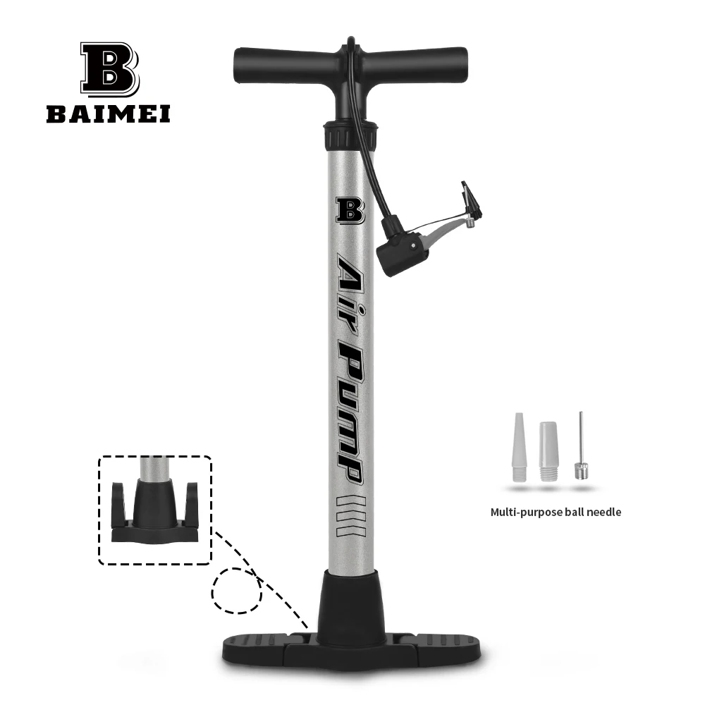 BM Bicycle floor-standing aluminum alloy manual air pump with pressure gauge bicycle air pump suitable for bicycle accessories