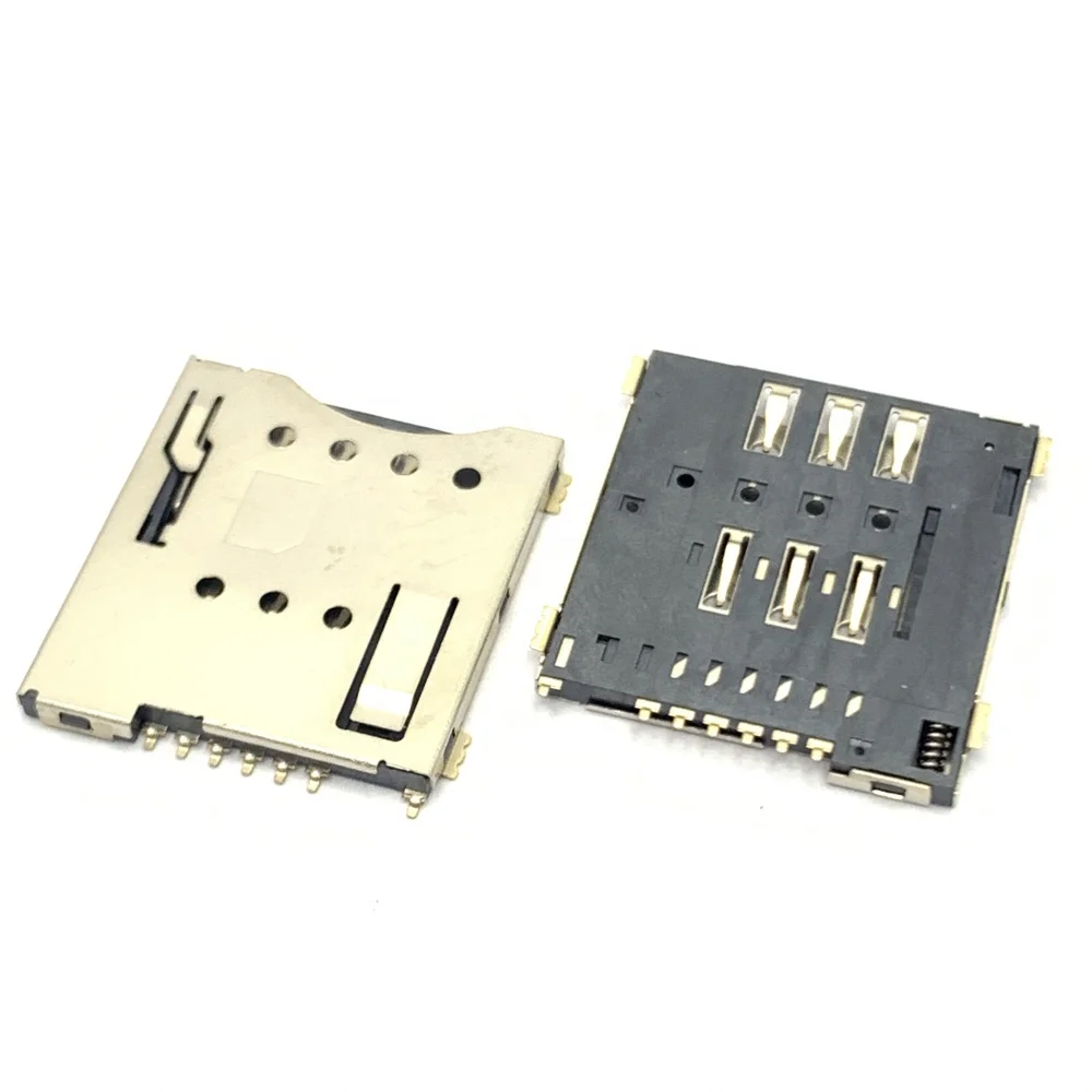 High quality 6 pin sim card connector micro SIM holder socket for for GSM/GPR