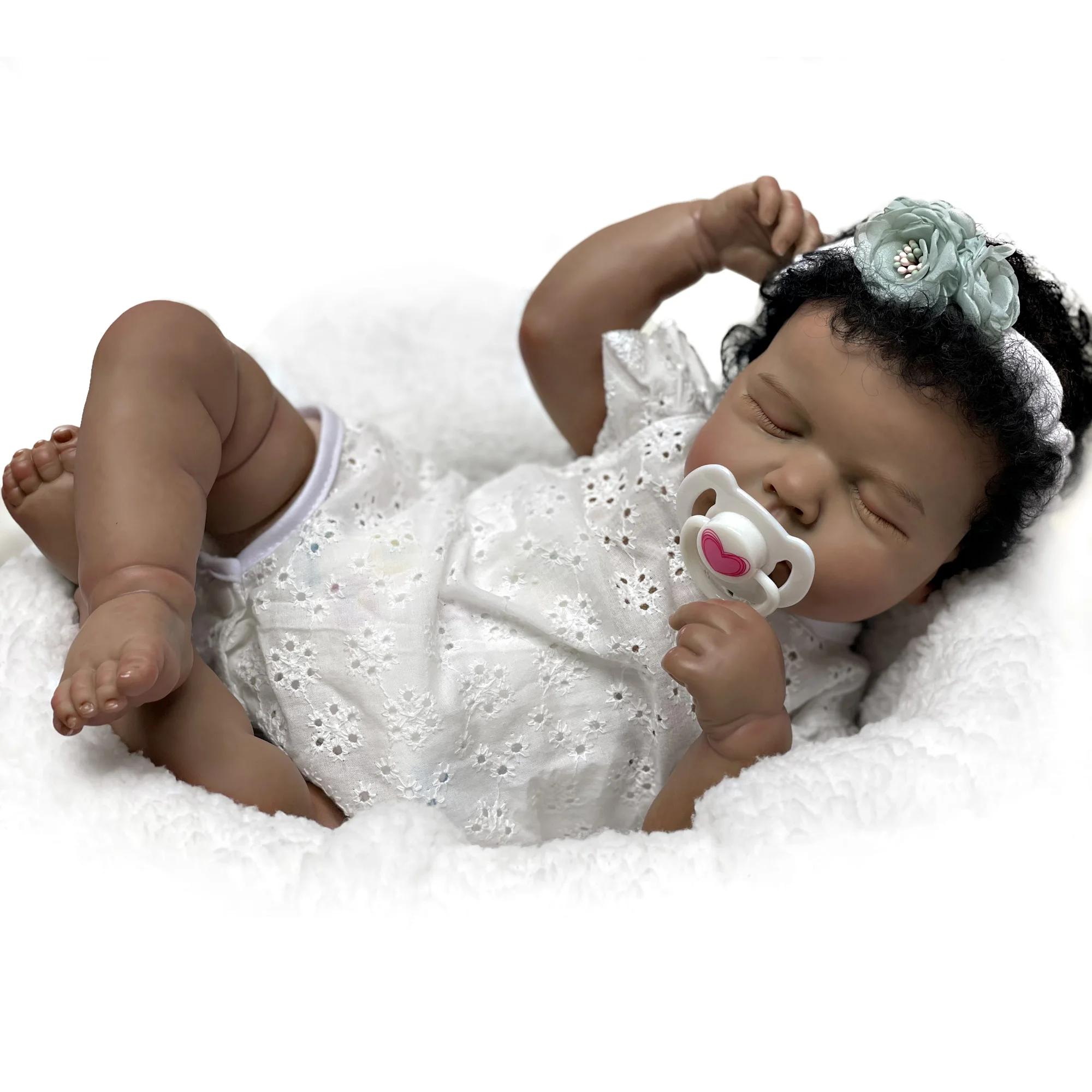 Hot Products 18 inch  Realistic Gift Boneka  Bahan Vinyl Silicone Custom Handmade Painting Newborn Reborn Baby Doll