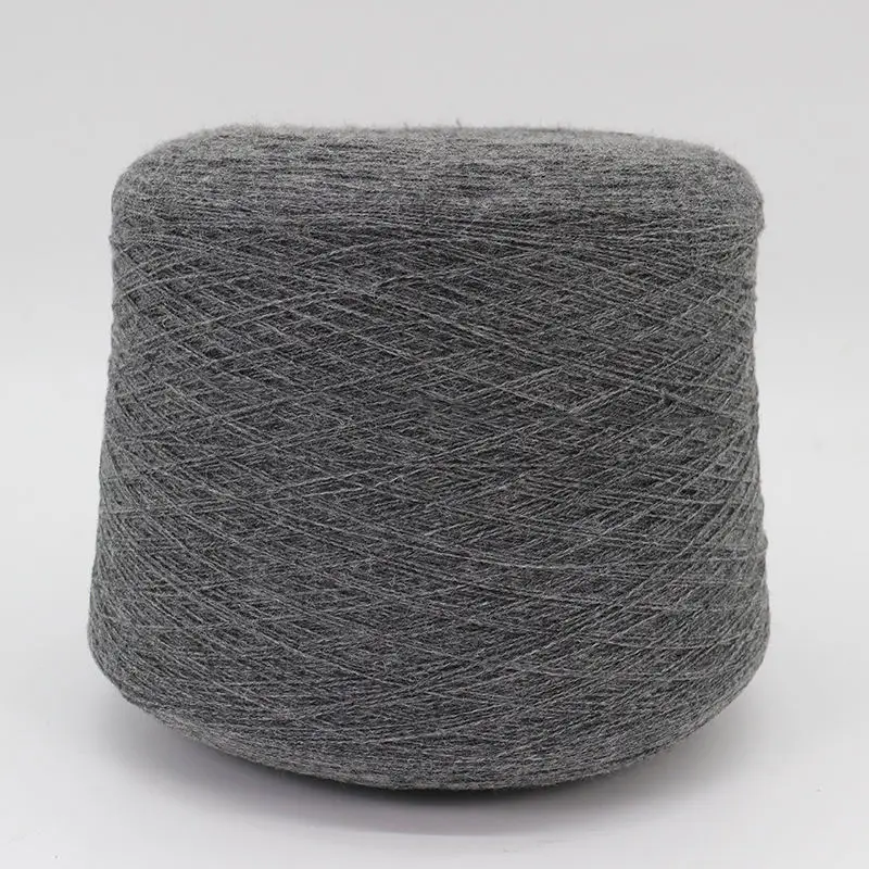 Cheap Wholesale  High Quality BlendedarnYarn 28NM/2 70%Polyester Bulk 30% Acrylic yarn Color Spun Flower Grey Sweater Yarn