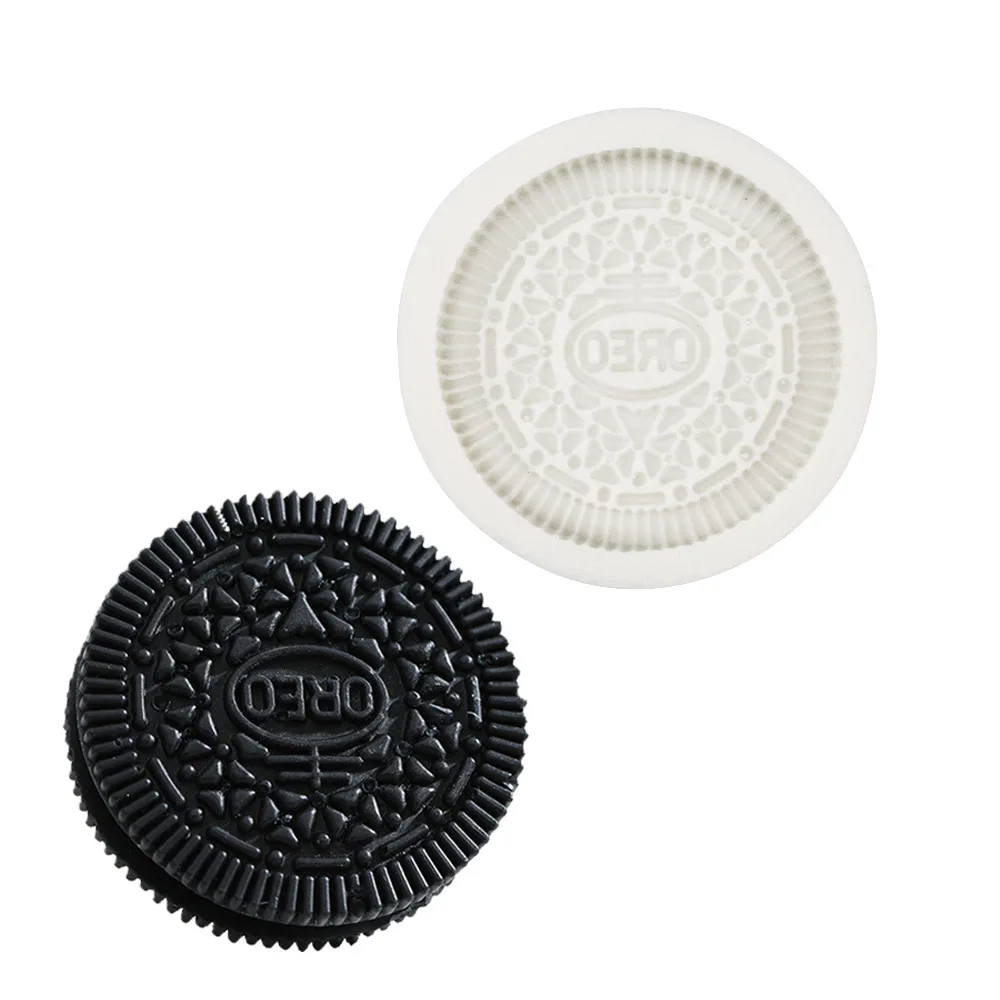 Round Shape oreo biscuit chocolate mould Silicone Baking Chocolate Cake Jelly Pudding Handmade Soap Candle Mold
