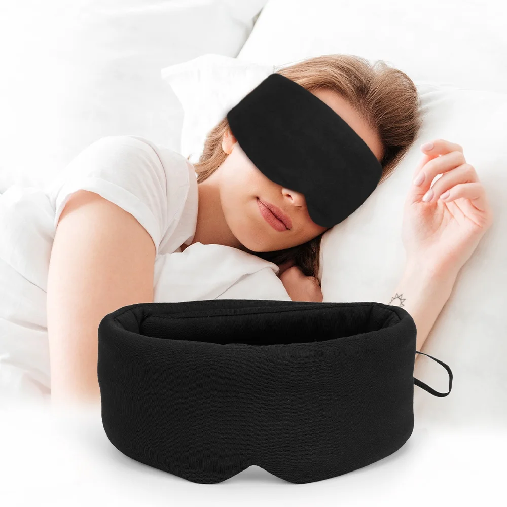 Top Sale Handmade Night Mask 100% Cotton Custom Black Sleep Eye Mask