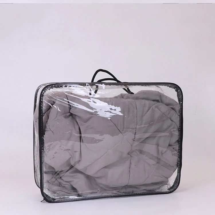 
Factory custom PVC bedding bag Durable Transparent pvc bag for bedsheets packing pvc zipper quilt bag 