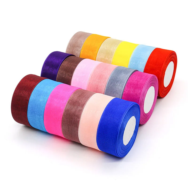 Wholesale Organza Ribbon Transparent Chiffon Ribbon for Wrapping Decorating