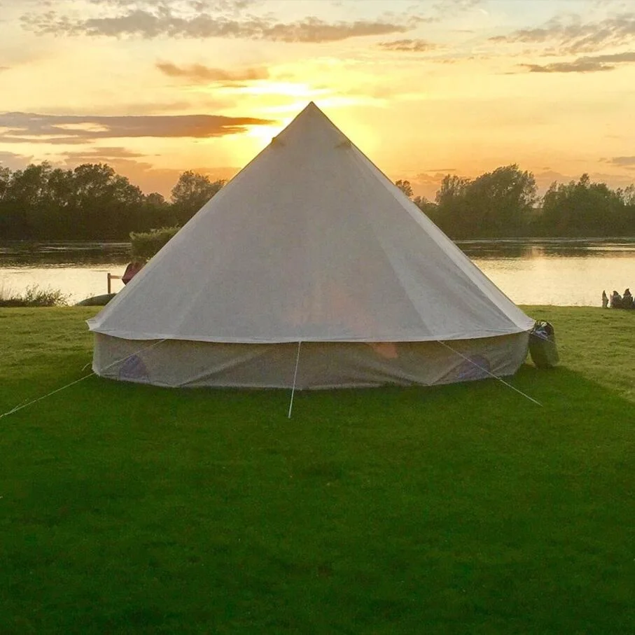 Waterproof Outdoor Camping Cotton Canvas 5m Bell Tent Teepee Yurt Glamping Tent