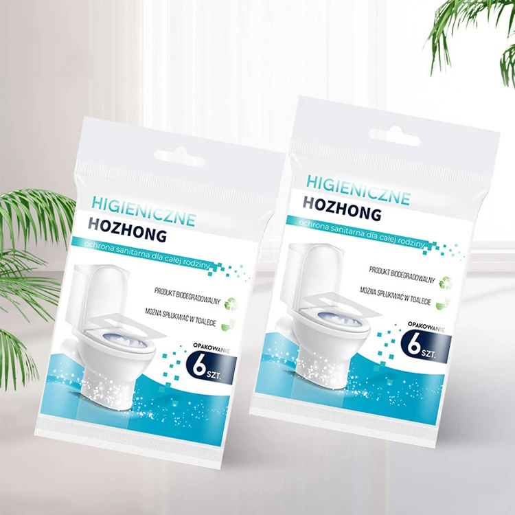 high quality chinese factories plastic bag 1/16 toilet seat covers paper flushable