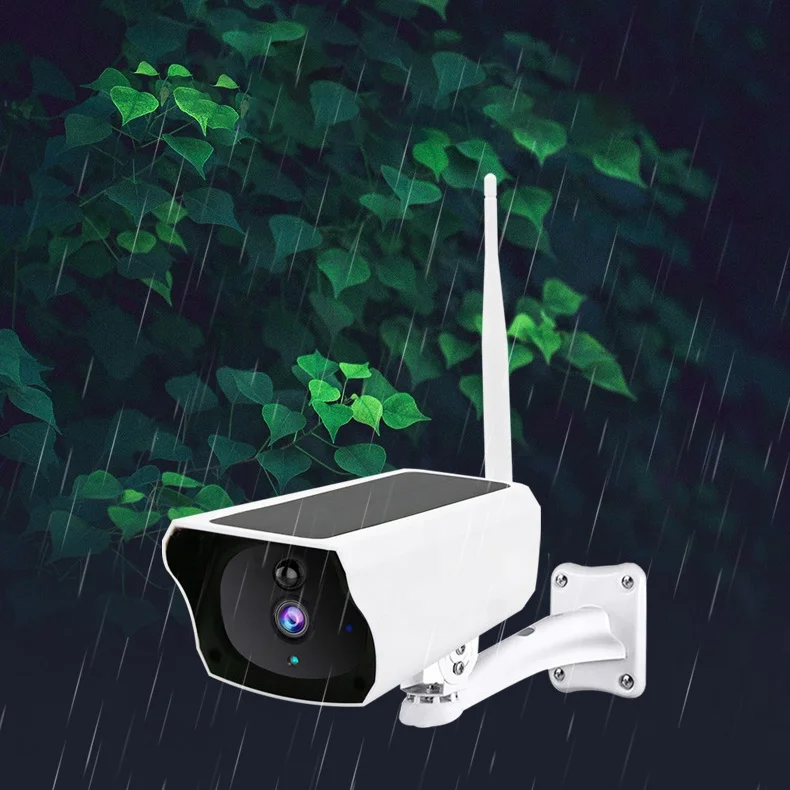 Outdoor Surveillance Camera Solar IP65 Waterproof Two Way Intercom Night Vision WiFi 4G Solar Camera