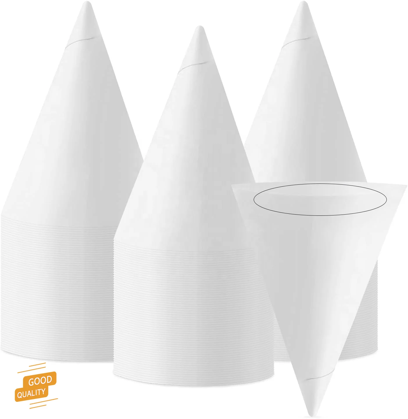 Wholesale Disposable Cone Cup Without Rim Ice Cream Cup For Slush Shaved Ice Cream Sorbet Water