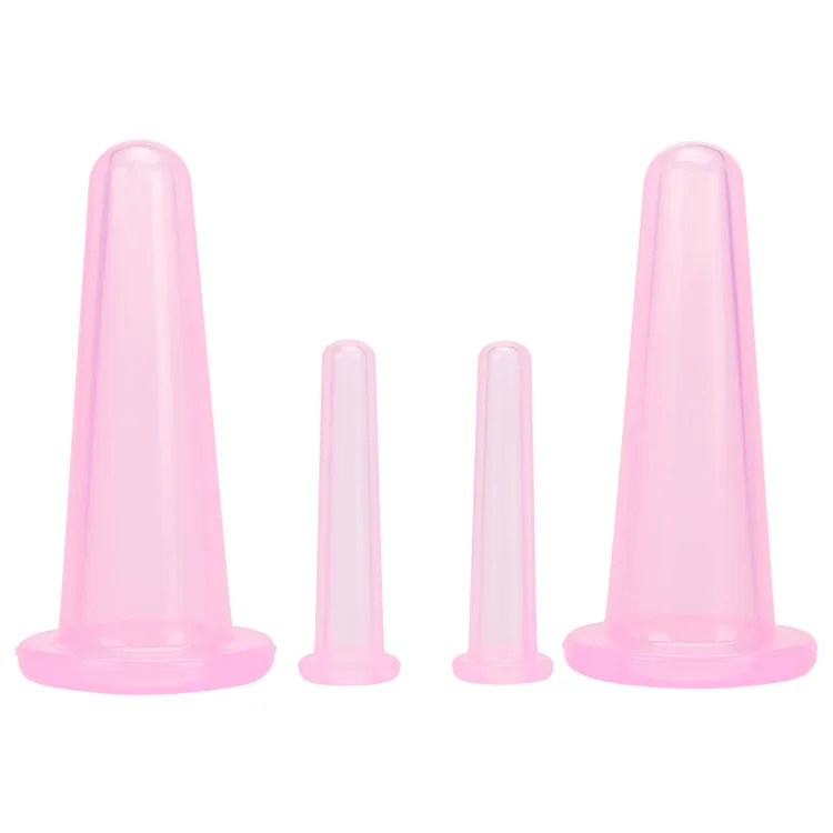 Droshipping Factory Body Massage 4 pcs size Vacuum Suction Facial Cupping Cups for Face