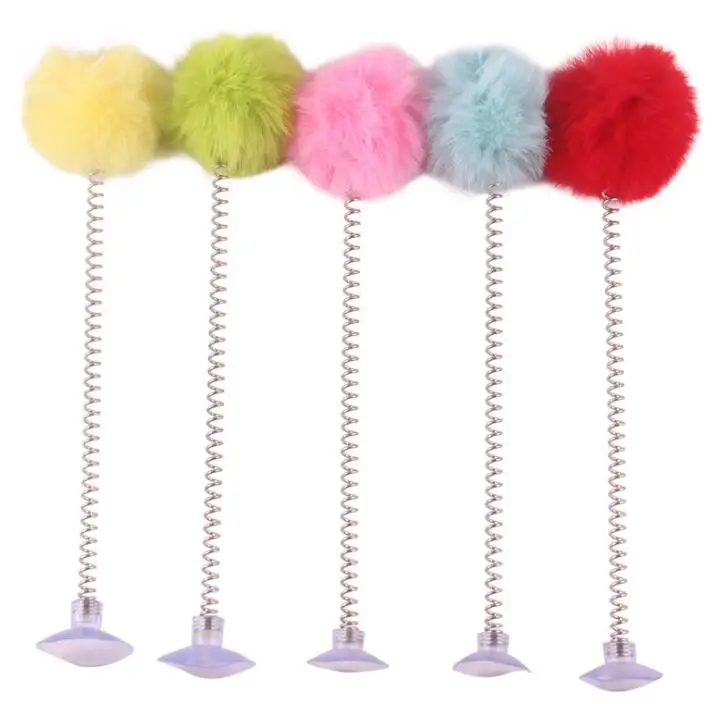 Новая игрушка для кошек, присоска, Волшебное перо, игрушка для кошек, проволочные пружины, игрушка для кошек «сделай сам»