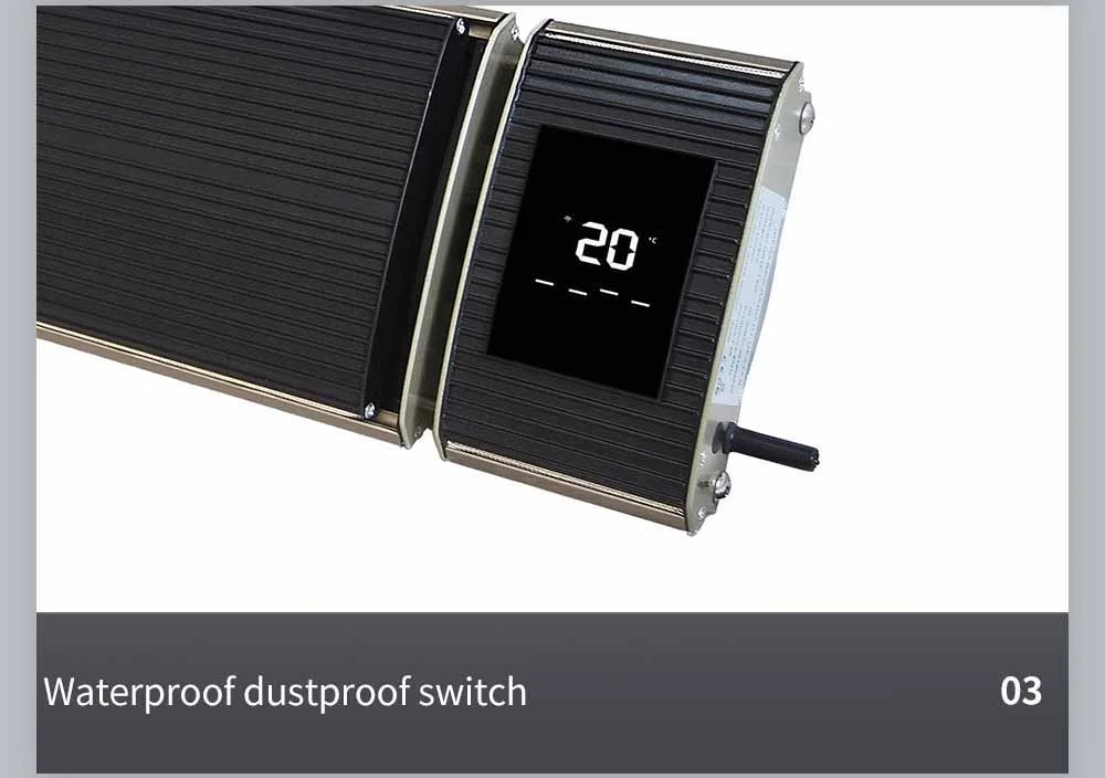 High Cost-Effective 2400W Far Infrared Aluminium Infrared Remote Control Electric Panel Heater