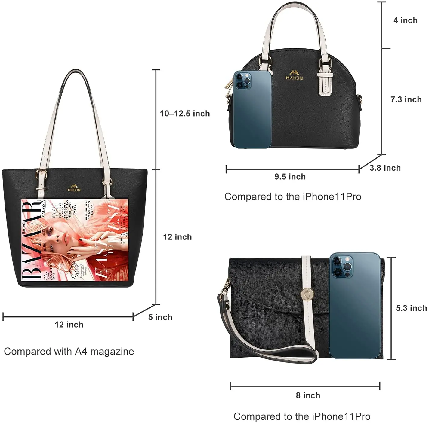 Custom Ladies Girls Purses Original Hot Fashion Luxury Shoulder Messenger PU Leather Crossbody Bags Work Travel 3pcs set Handbag